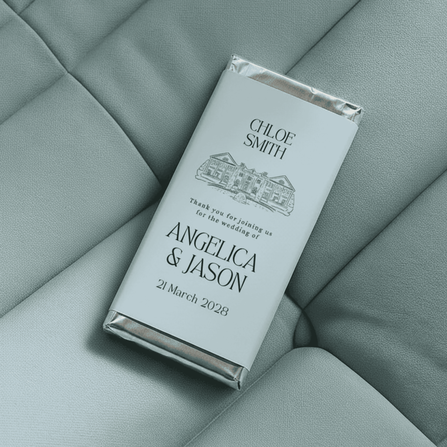 Estate Wedding Personalised Chocolate Bar