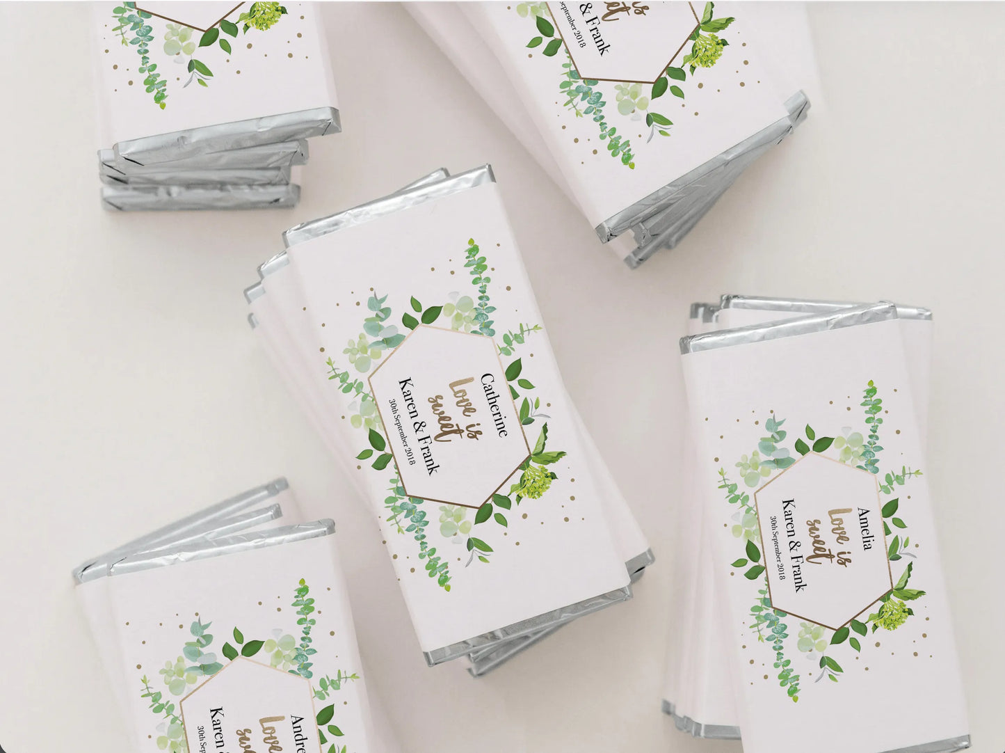 Personalised Chocolate Bars for Navarra Weddings | Conca D’Oro Real Wedding