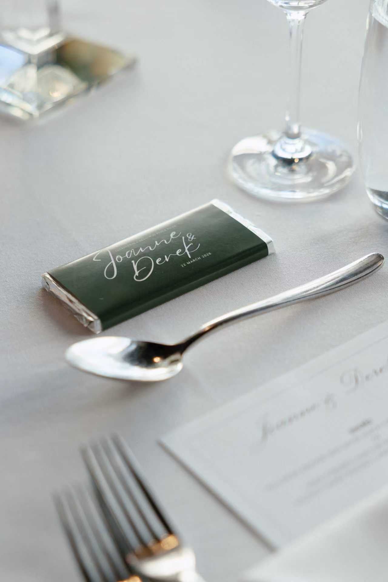 Custom Chocolate Wedding Favours at Pier One Sydney | Joanne & Eric