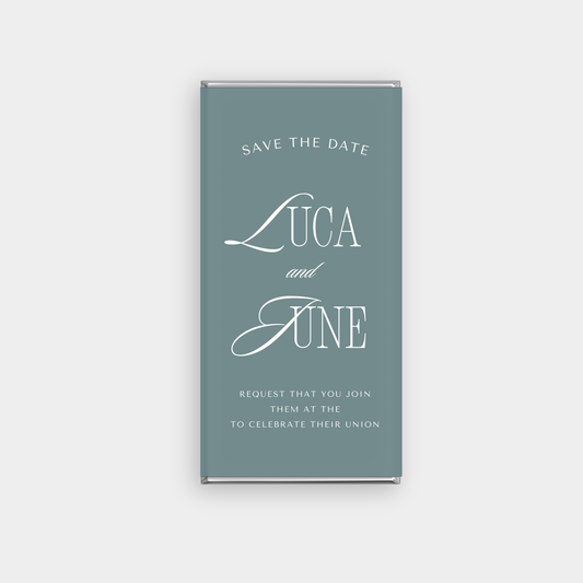 Atlas Wedding Personalised Chocolate Bar