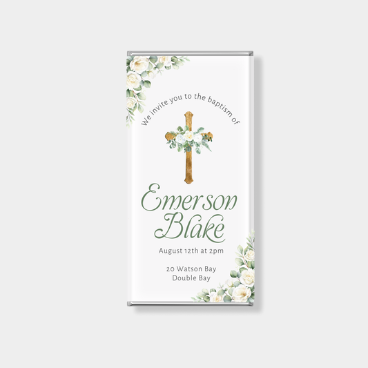 Promise Baptism Personalised Chocolate Bar