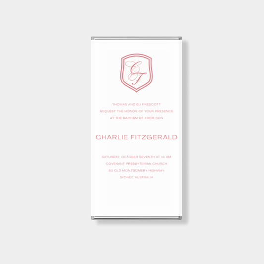 Baptiste Baptism Personalised Chocolate Bar