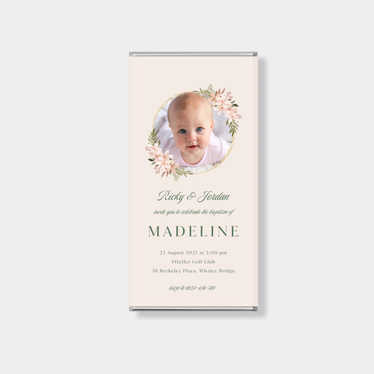 Eleanor Baptism Personalised Chocolate Bar