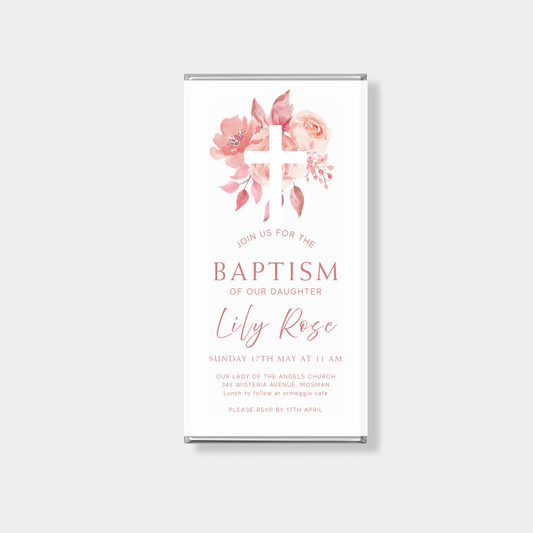 Benediction Baptism Personalised Chocolate Bar