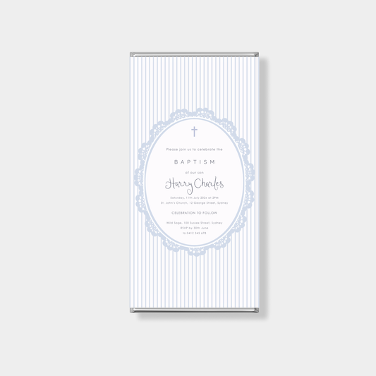 Timeless Baptism Personalised Chocolate Bar