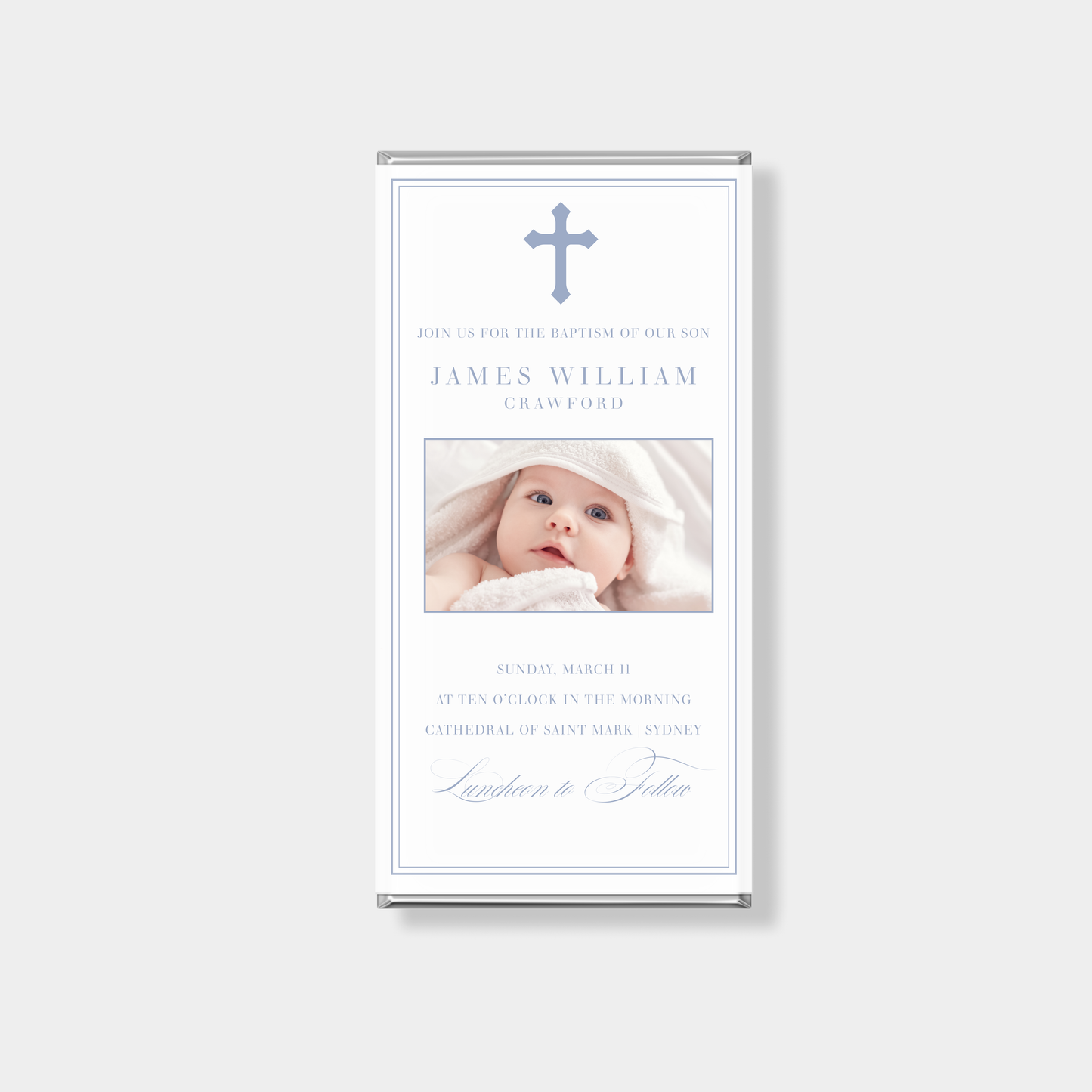 Faith Baptism Personalised Chocolate Bar