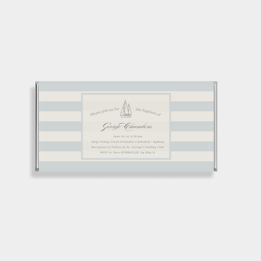 Covenant Baptism Personalised Chocolate Bar