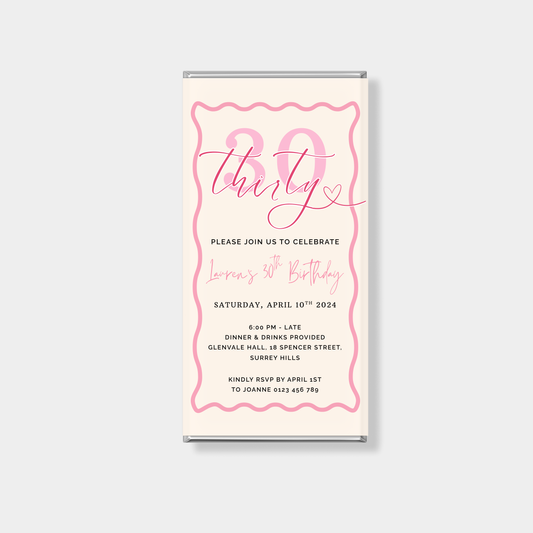 Belle Birthday Personalised Chocolate Bar