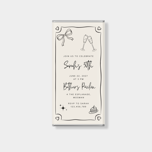 Sketch Birthday Personalised Chocolate Bar