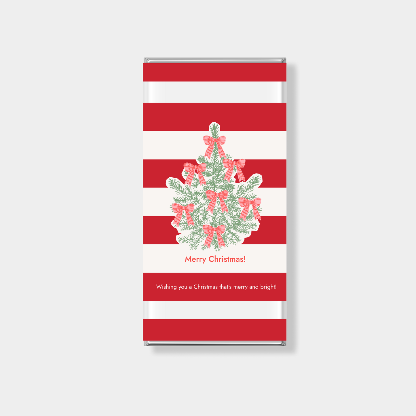 Candystripe Christmas Personalised Chocolate Bar