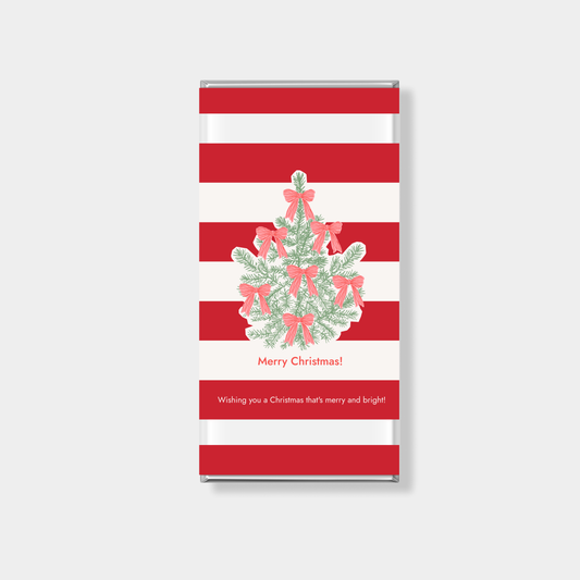 Candystripe Christmas Personalised Chocolate Bar