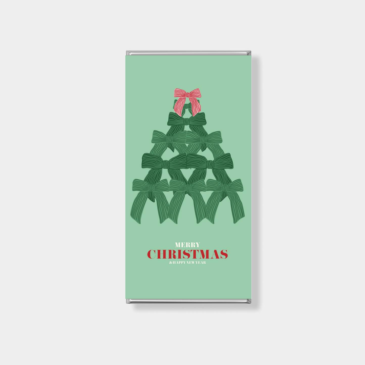 Evergreen Tree Christmas Personalised Chocolate Bar