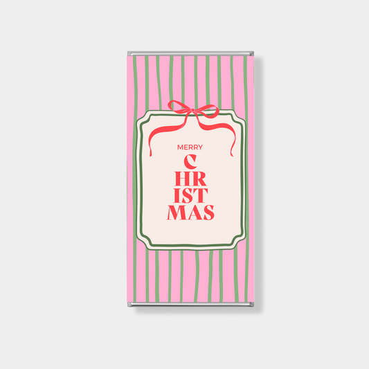 Pepermint Christmas Personalised Chocolate Bar