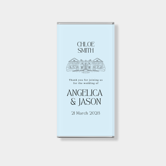 Estate Wedding Personalised Chocolate Bar