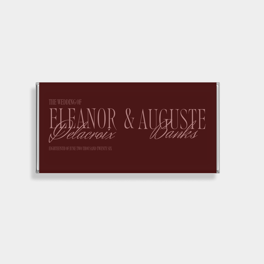 Hemlock Wedding Personalised Chocolate Bar