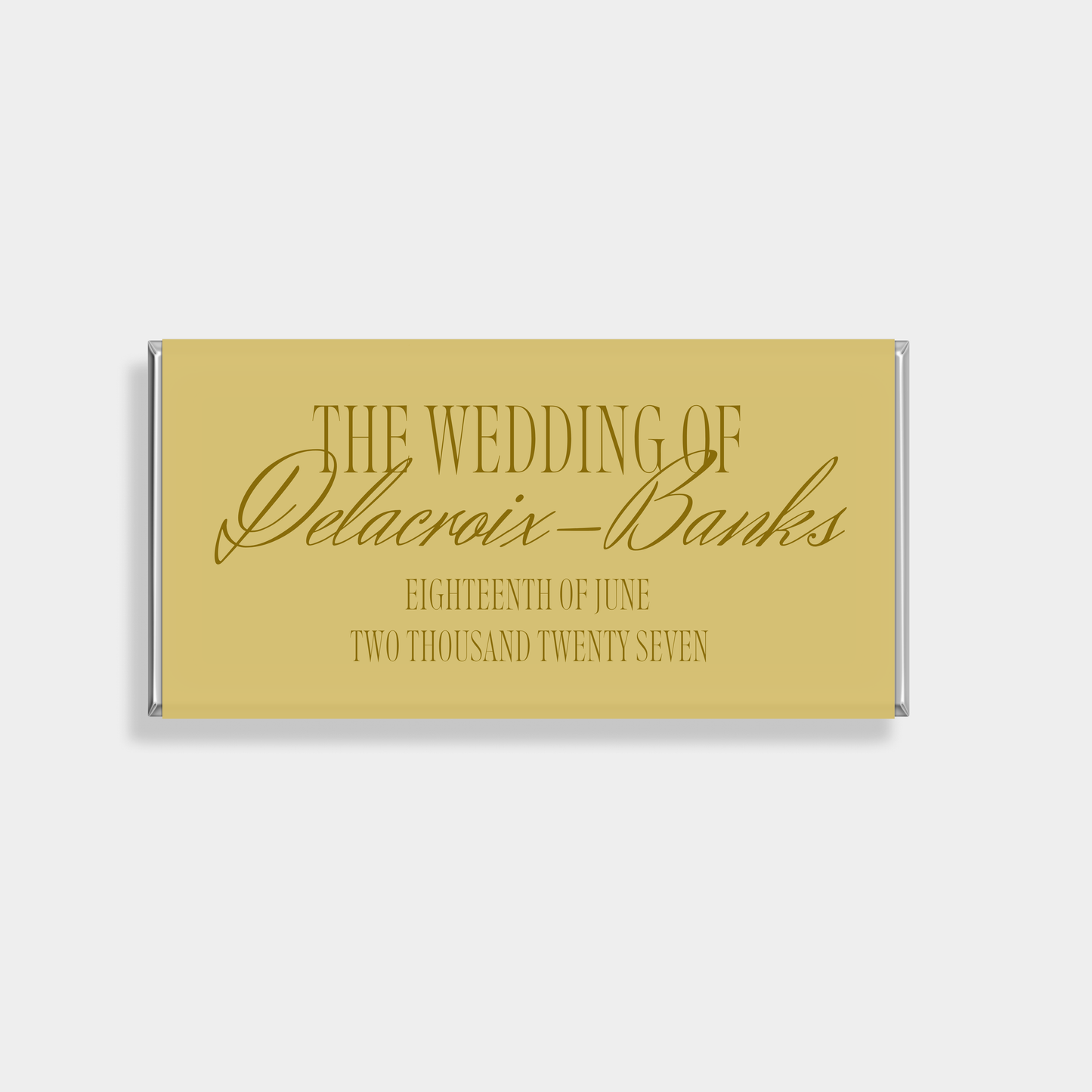 Gilded Wedding Personalised Chocolate Bar