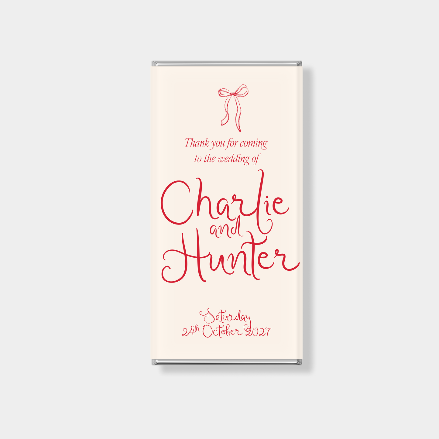 Keepsake Wedding Personalised Chocolate Bar