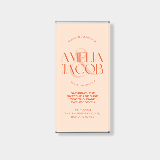 Muse Wedding Personalised Chocolate Bar