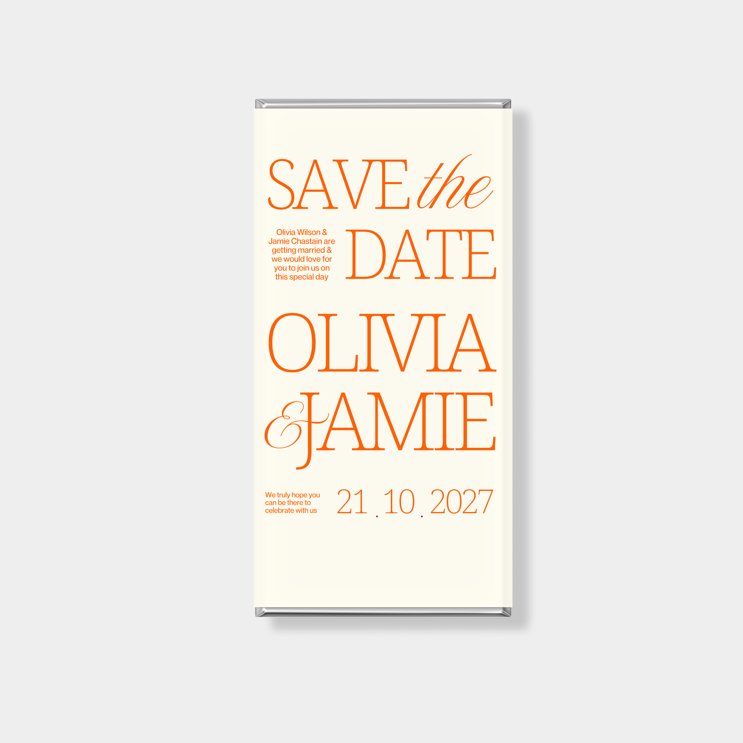 Promise Wedding Personalised Chocolate Bar