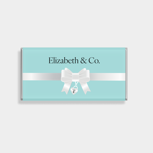 Tiffany Wedding Personalised Chocolate Bar