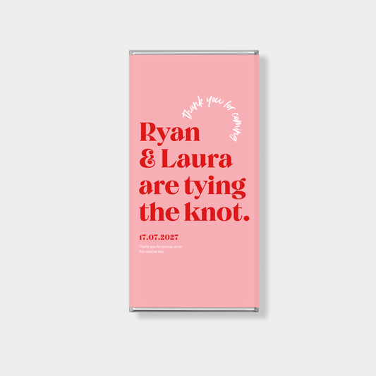 Union Wedding Personalised Chocolate Bar