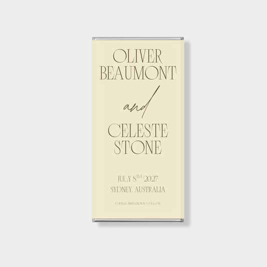 Verdant Wedding Personalised Chocolate Bar