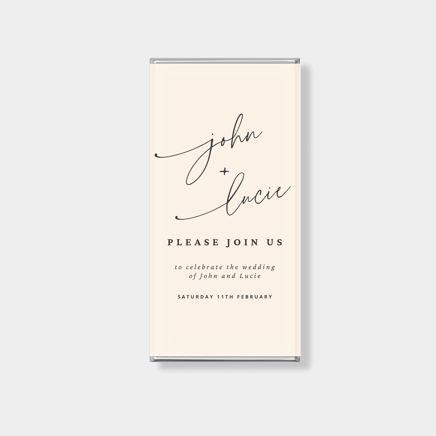 Vow Wedding Personalised Chocolate Bar