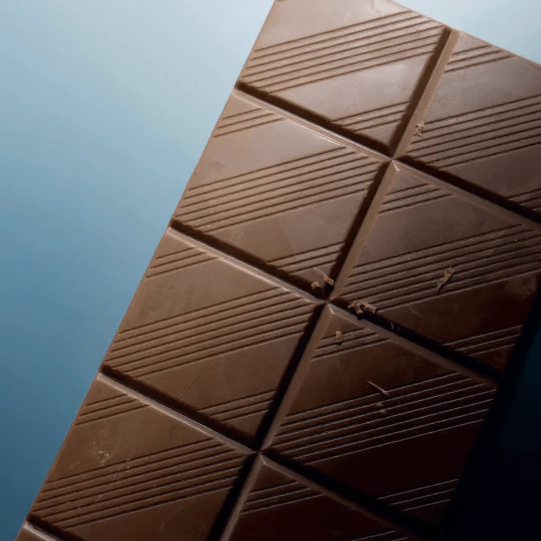 Custom chocolate bar with premium square block design, luxury chocolate Australia