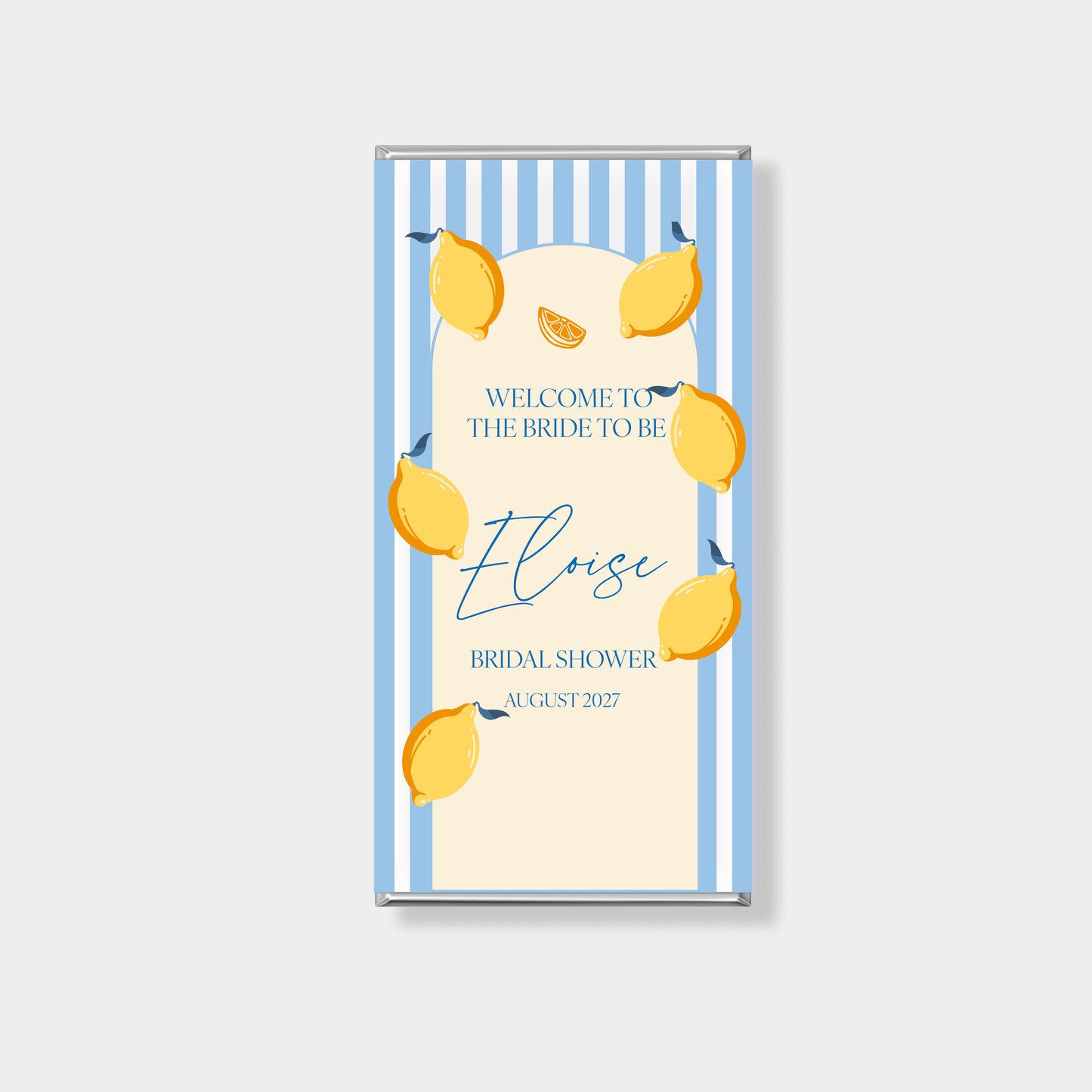 Beach Bridal Shower Personalised Chocolate Bar