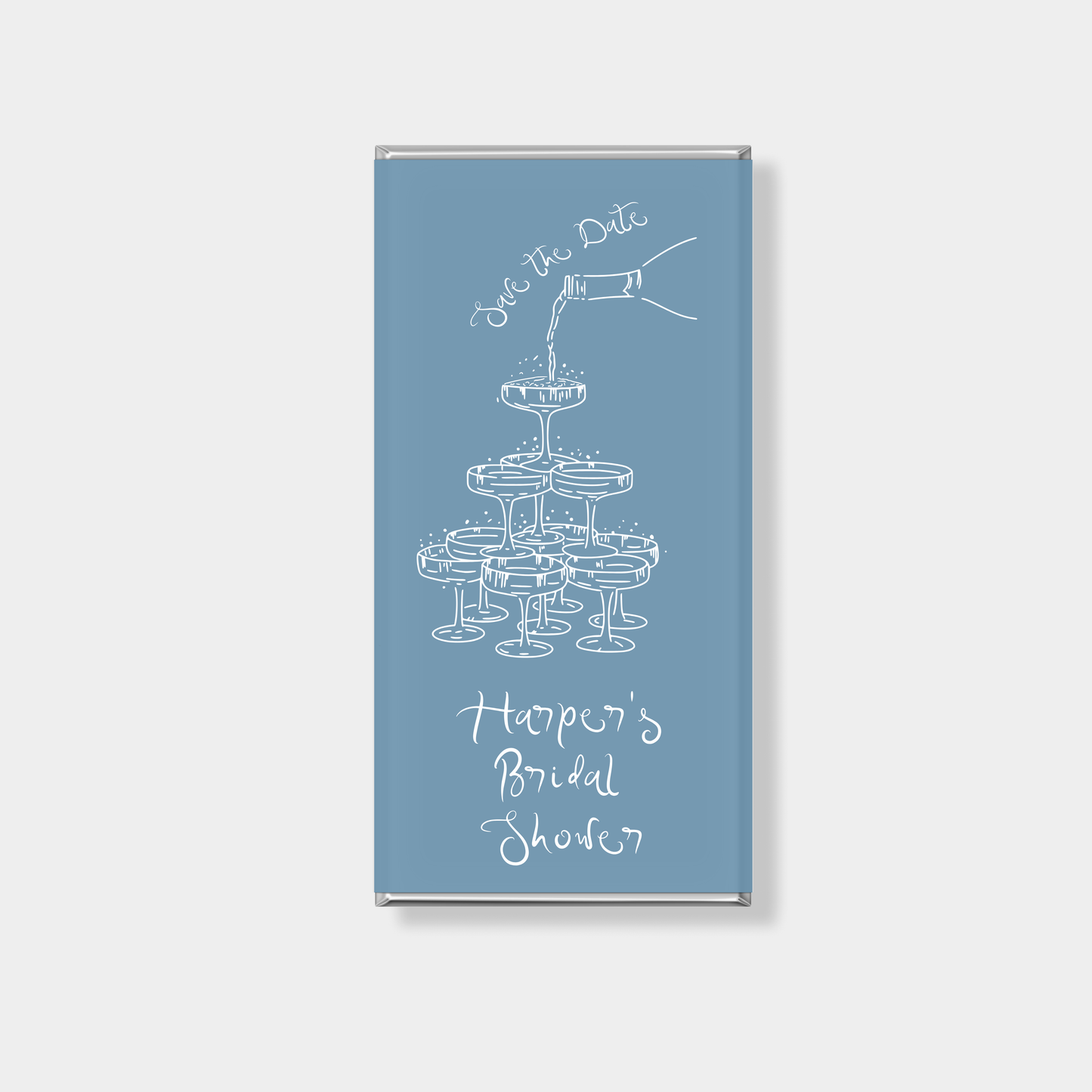 Cascade Bridal Shower Personalised Chocolate Bar