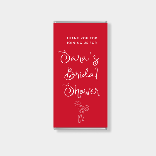 Rouge Bridal Shower Personalised Chocolate Bar