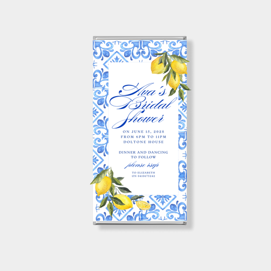 Dolce Bridal Shower Personalised Chocolate Bar