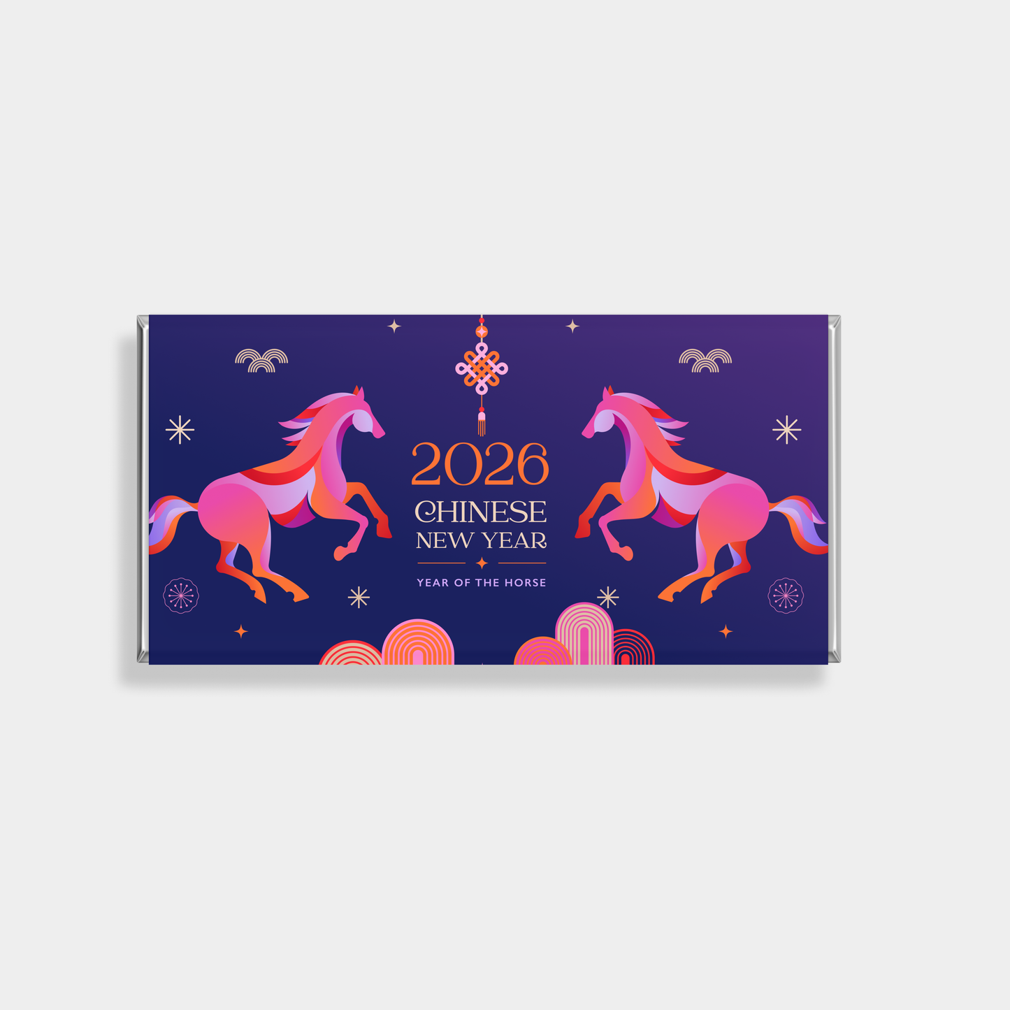 Crimson Steed New Year Personalised Chocolate Bar
