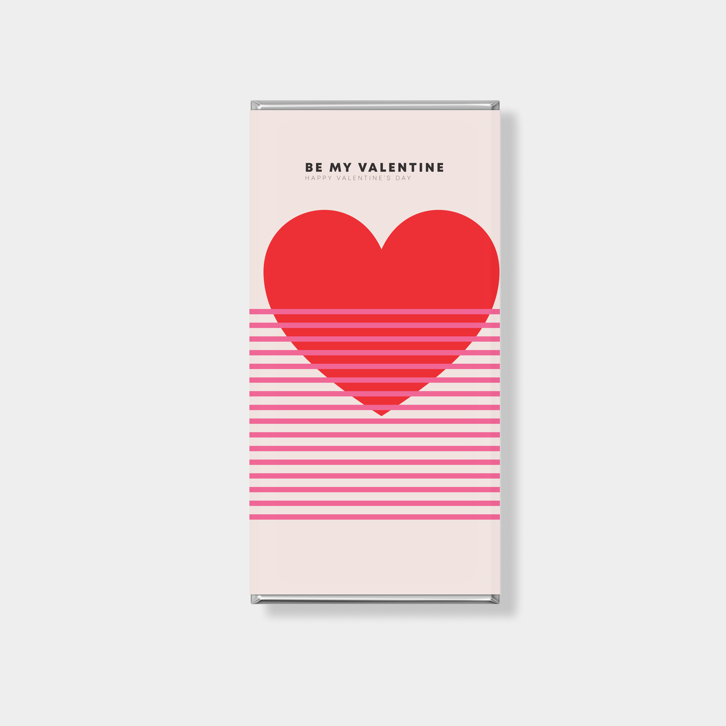Minimalist personalised chocolate bars with red heart design for Valentine’s Day, ideal for florists, gift add-ons and custom chocolate gifting Australia