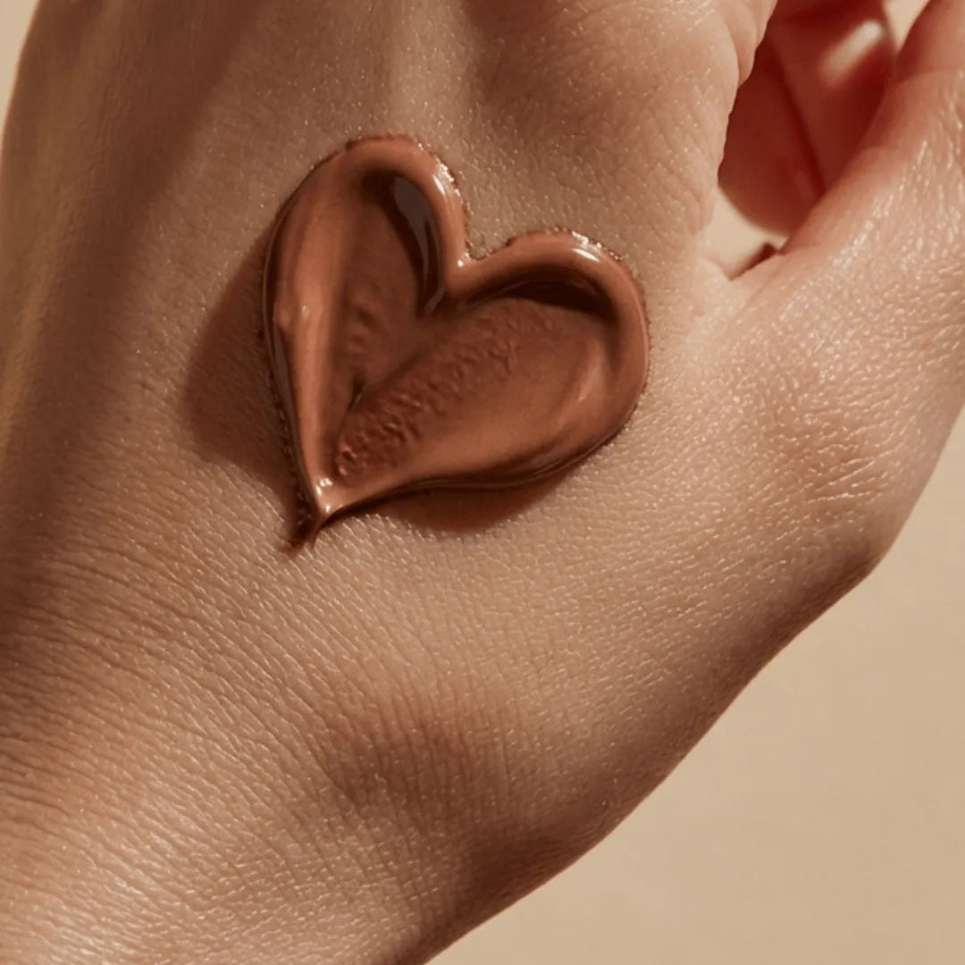 Personalised chocolate lifestyle image with chocolate on skin, representing luxury custom chocolate gifting in Australia.