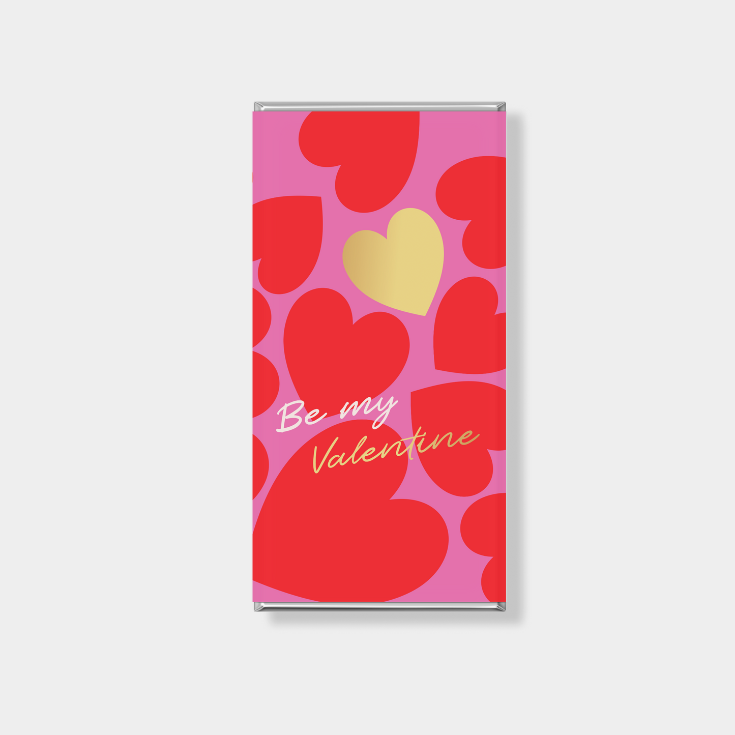 Personalised chocolate bars for Valentine’s Day with bold love typography design Australia