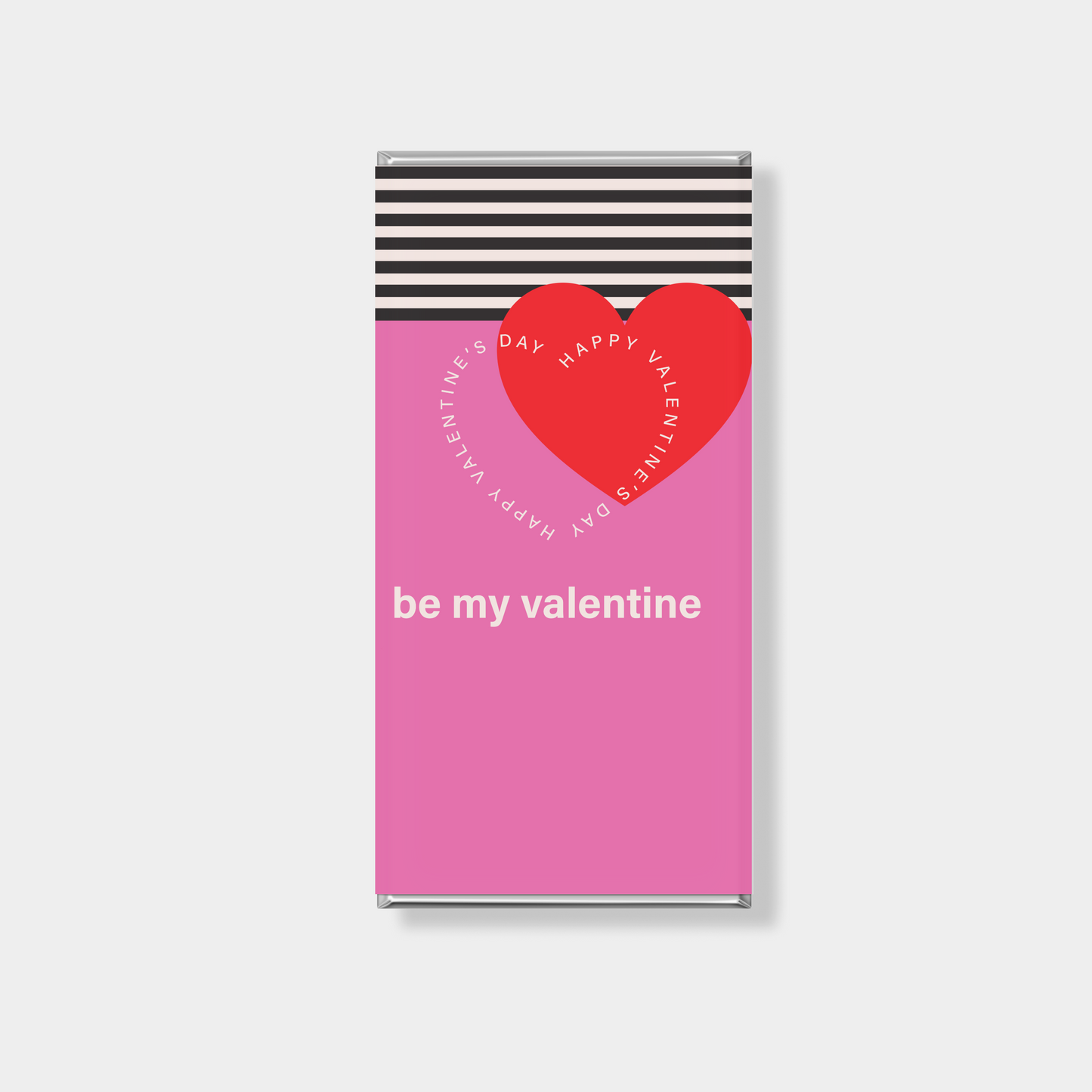 Custom chocolate bars for Valentine’s Day with minimal heart design, personalised gifting Australia