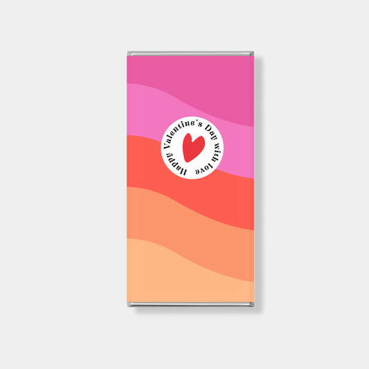 Sunset Valentine's Day Personalised Chocolate Bar