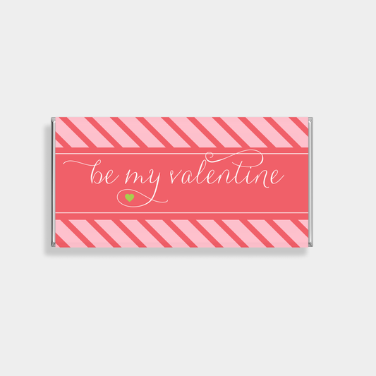 Stripe Valentine's Day Personalised Chocolate Bar