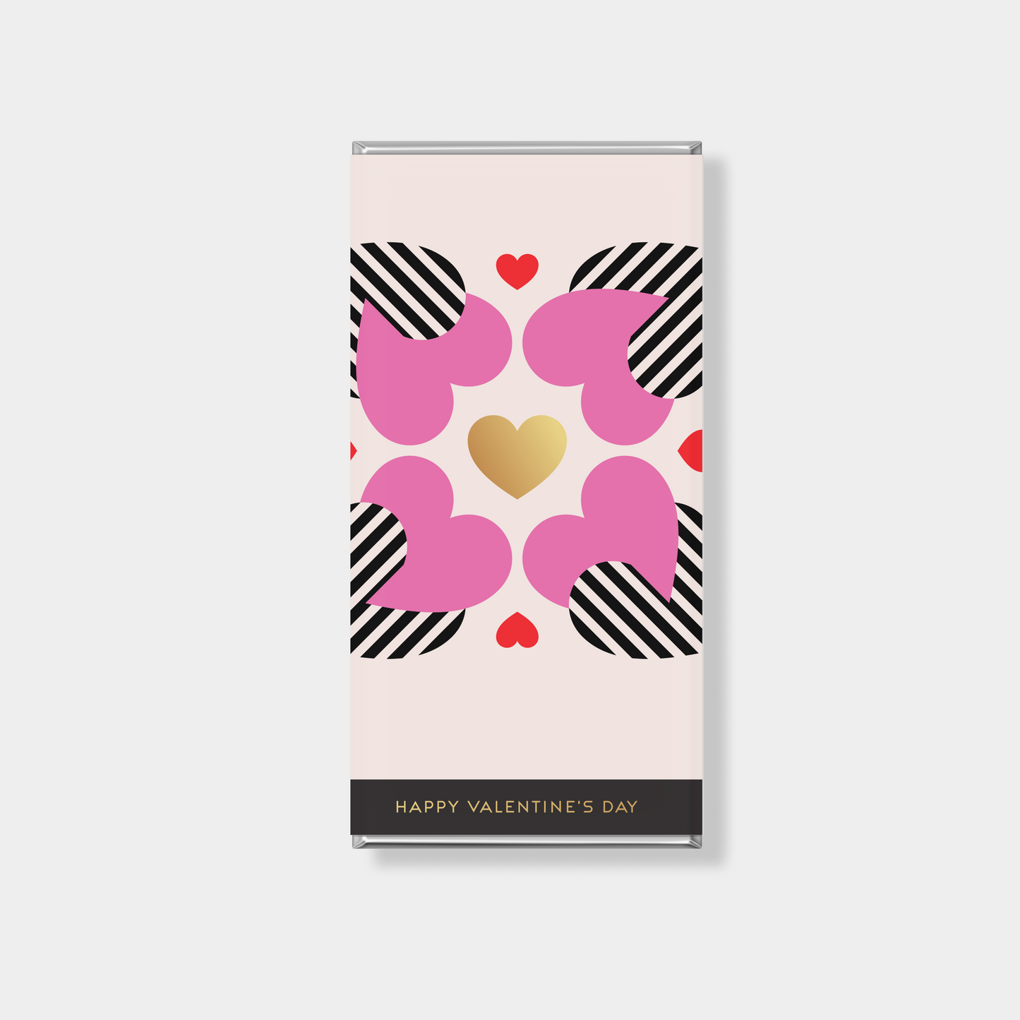 Personalised chocolate bars for Valentine’s Day with heart design, custom chocolate gifting Australia