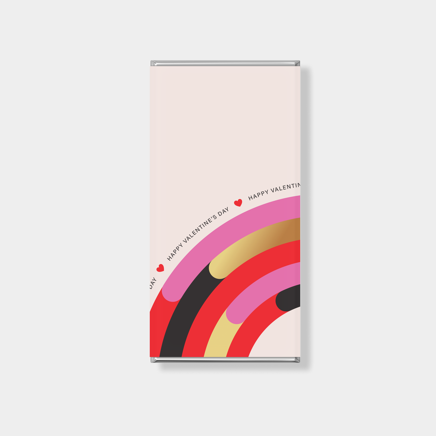 Modern personalised chocolate bars for Valentine’s gifting with colourful rainbow design Australia