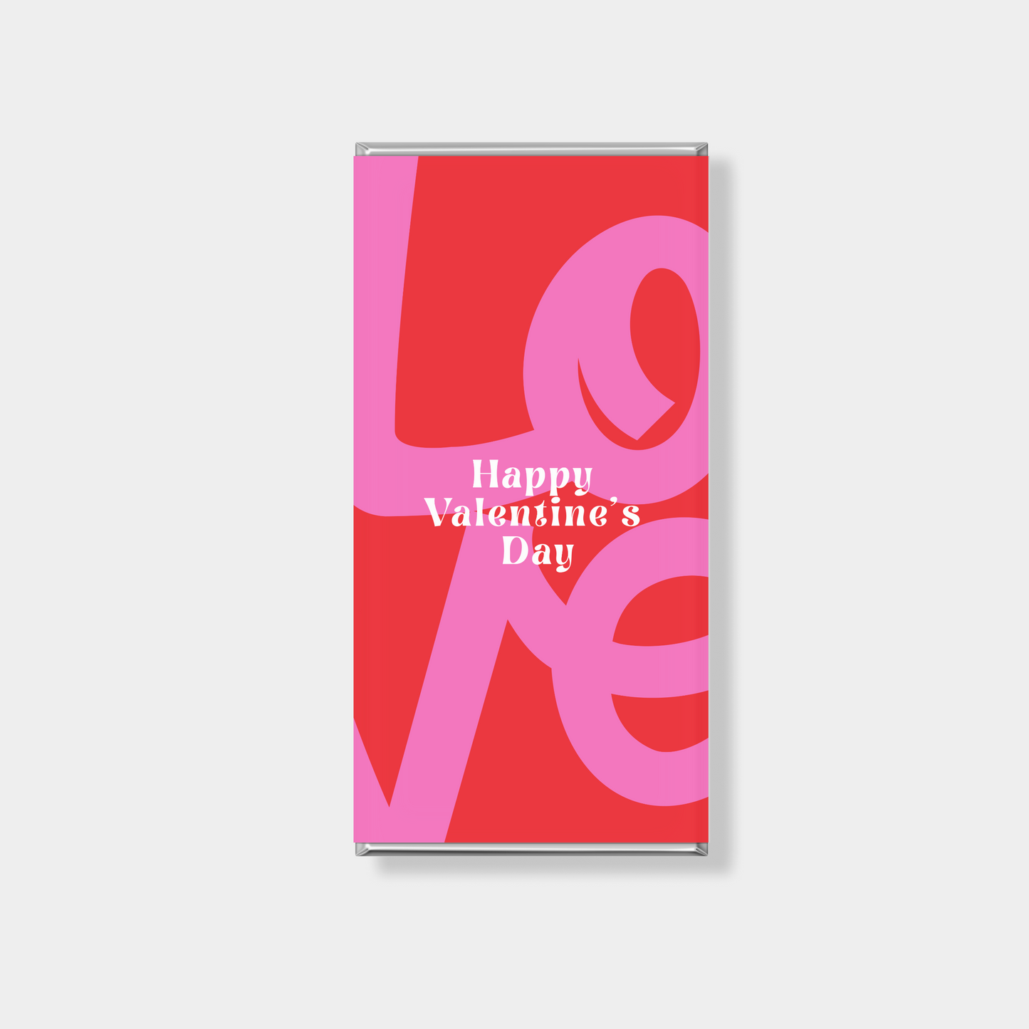 Love themed personalised chocolate bars for Valentine’s Day with bold red design Australia