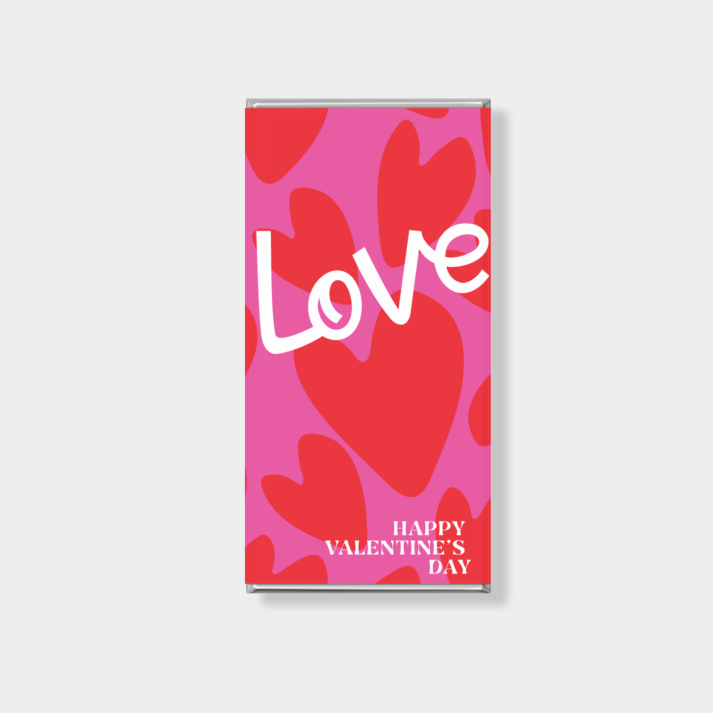 Minimal personalised chocolate bars for Valentine’s Day with soft romantic design Australia